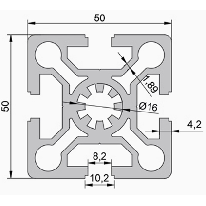5050 Aluminum Profile