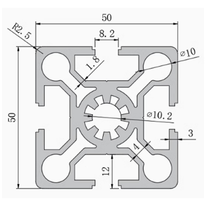 5050 Aluminum Profile