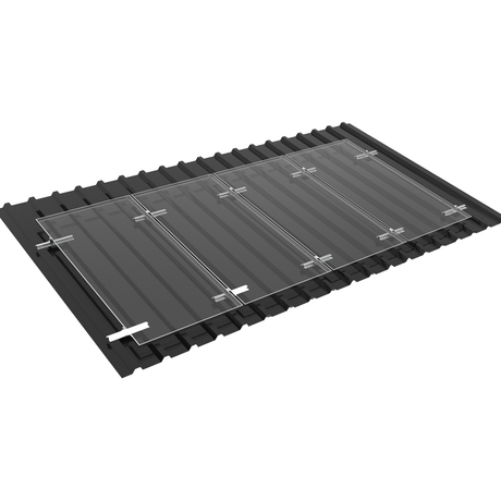 Kit Fissaggio 8 Pannelli Su Lamiera Grecata Barre 2.60m Solare Fotovoltaico - Foto 10