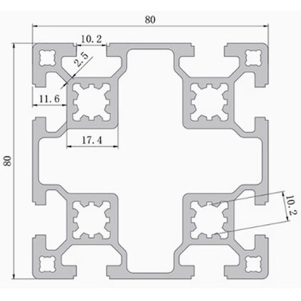 8080 Aluminum Profile