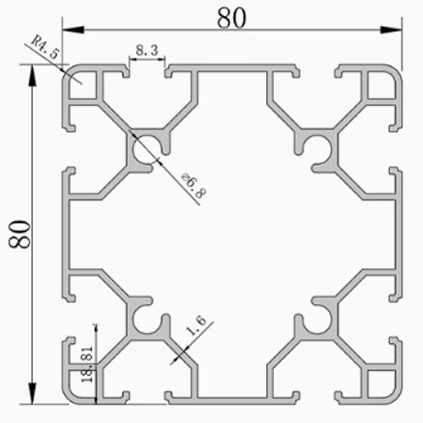 8080 Aluminum Profile