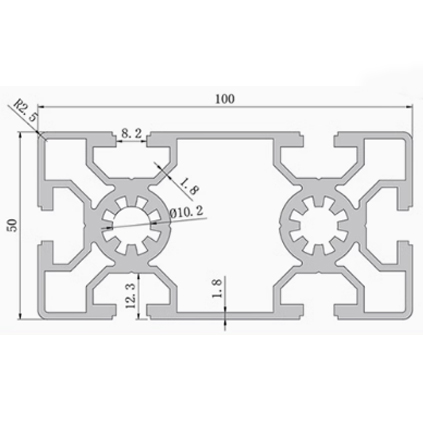 50100 Aluminum Profile