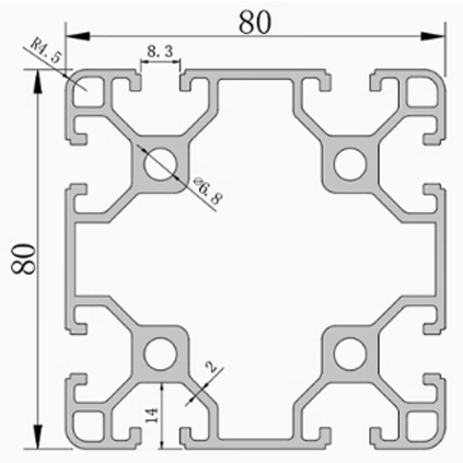 8080 Aluminum Profile