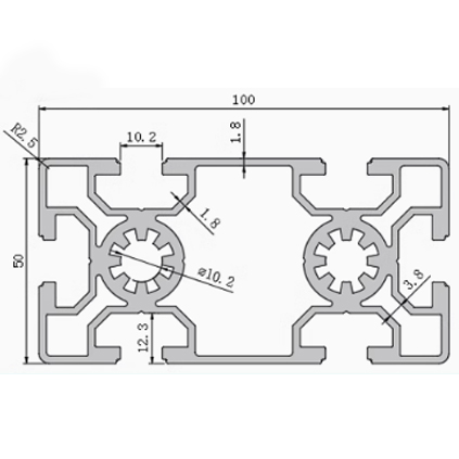 50100 Aluminum Profile