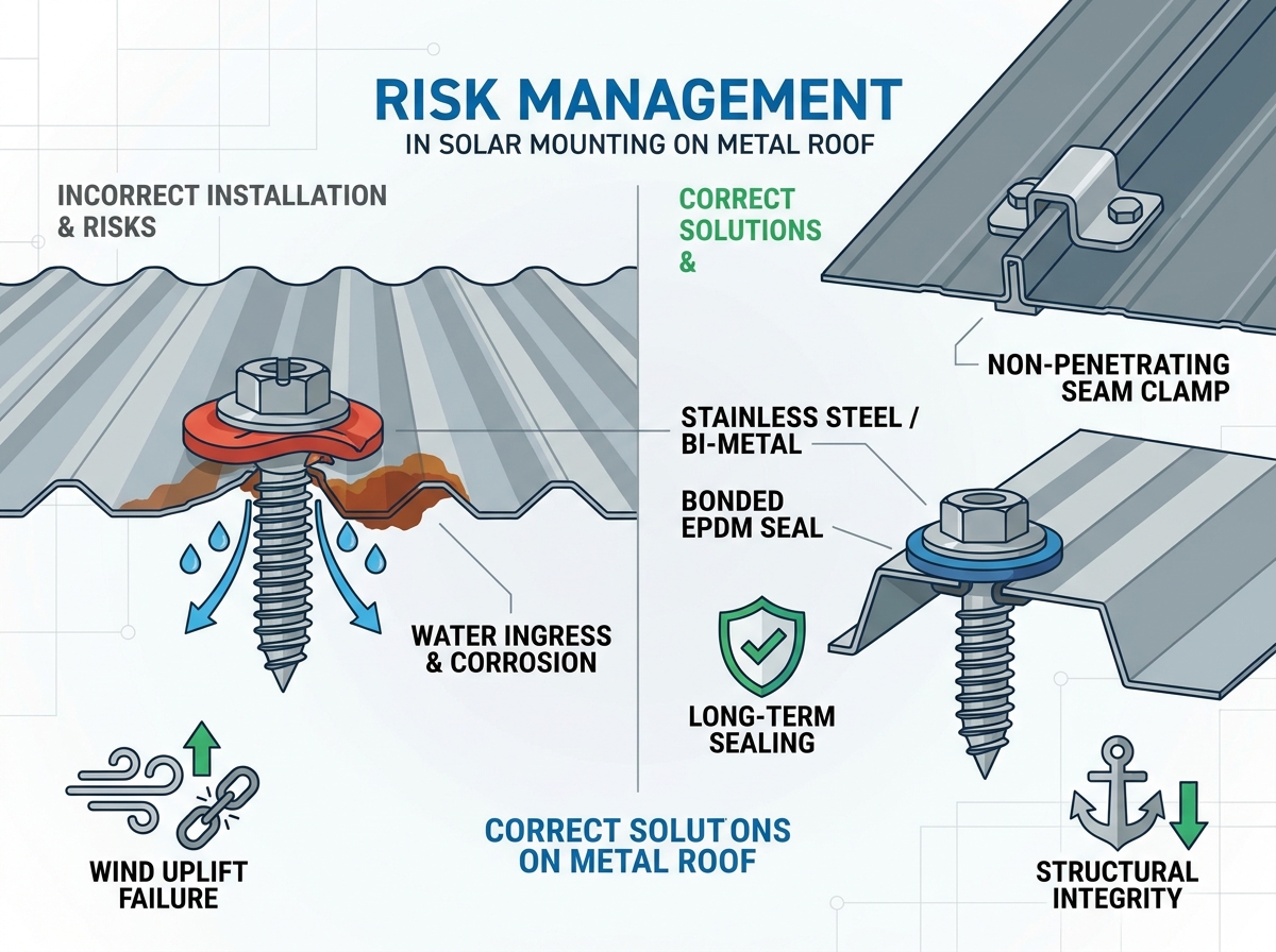 Solar mounting fasteners and installation components