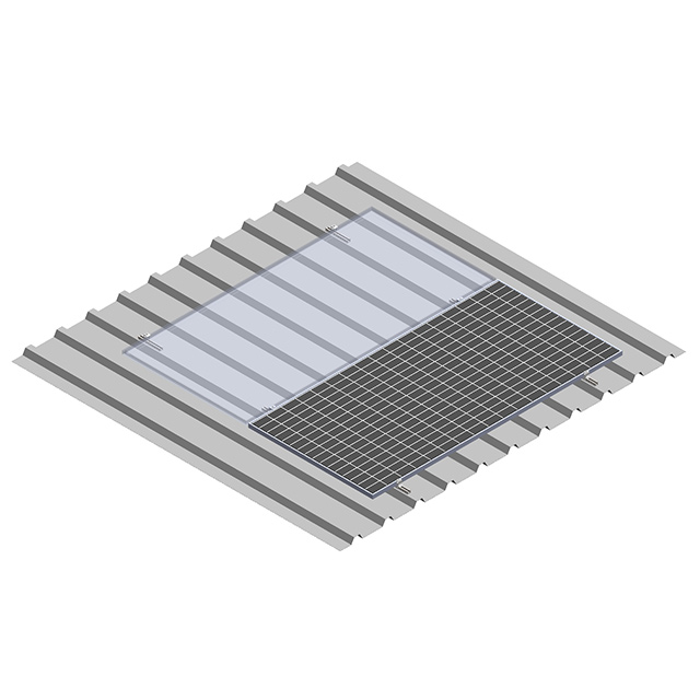Short Trapezoidal Sheet Metal Rail for Metal Roof Solar Panel Mounting System