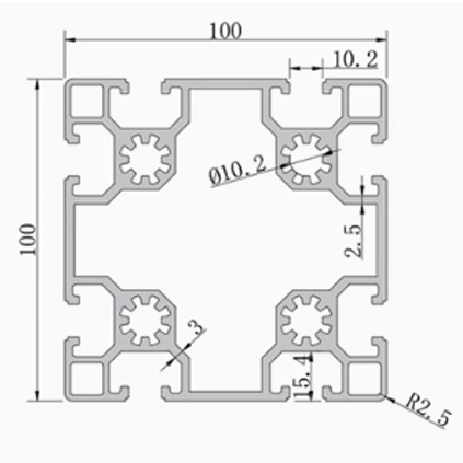 100100 Aluminum Profile
