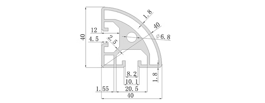 4040R Aluminum Profile