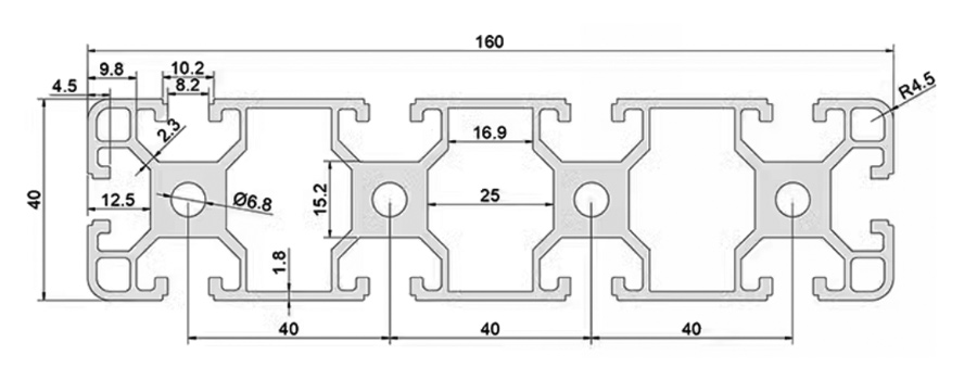40160 Aluminum Profile
