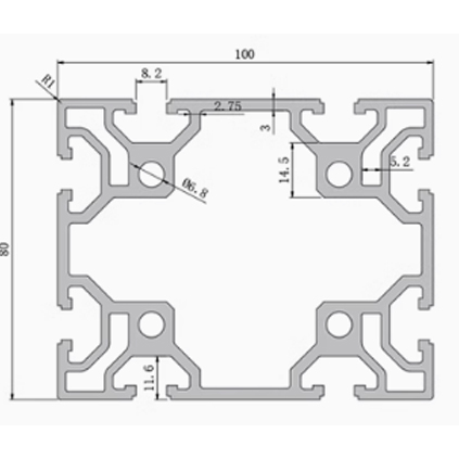 80100 Aluminum Profile