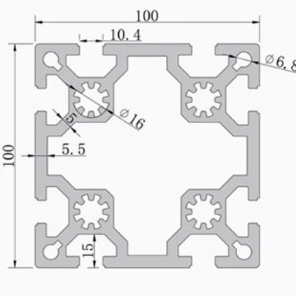 100100 Aluminum Profile