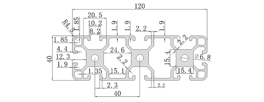 40120 Aluminum Profile