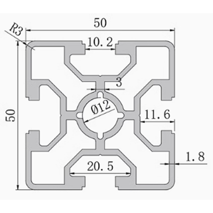 5050 Aluminum Profile