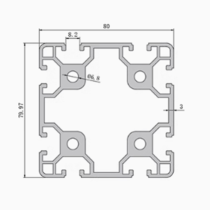 8080 Aluminum Profile
