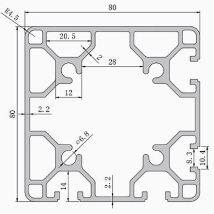 8080 Aluminum Profile
