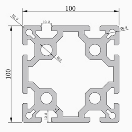 100100 Aluminum Profile