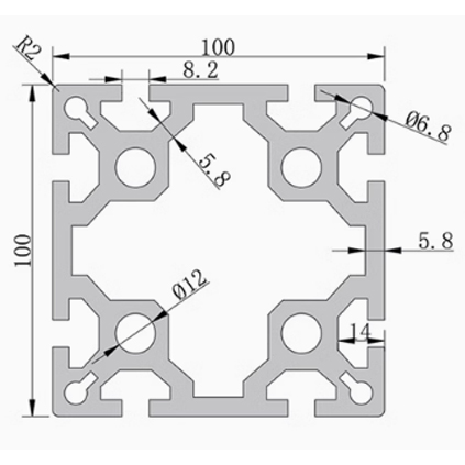 100100 Aluminum Profile